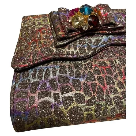 Bruno Giordano Multicolor Designer Women's Bag and Shoe Set. Sz 40 - Picture 11 of 14